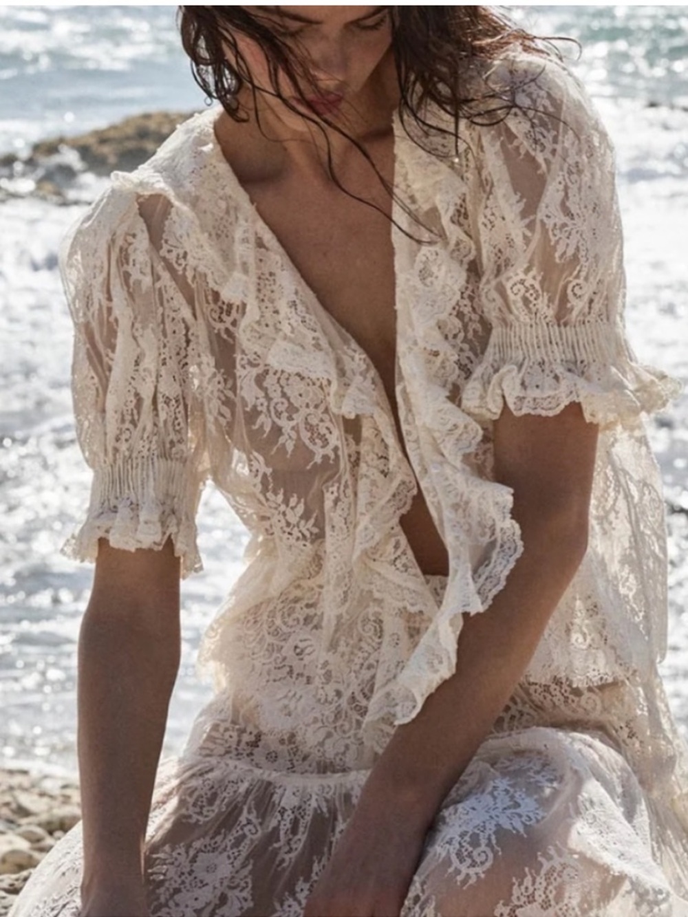 Doen Henri lace top in sea salt - Picture 2 of 10